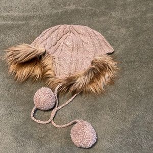 Faux fur trapper hat